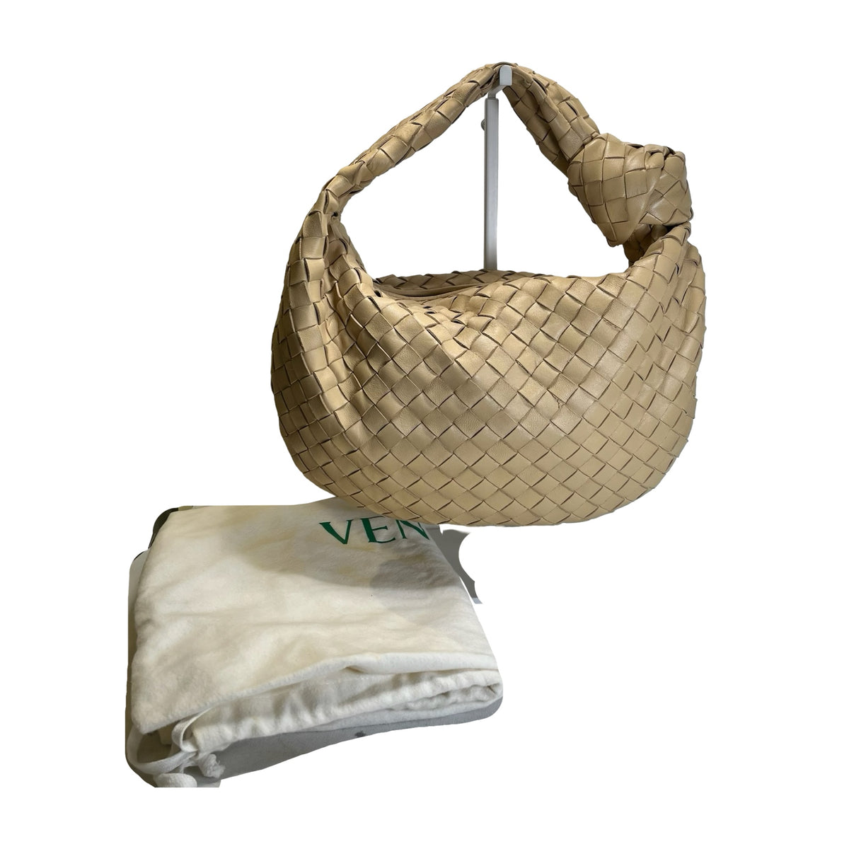 Used BOTTEGA VENETA Handbag Beige ghw