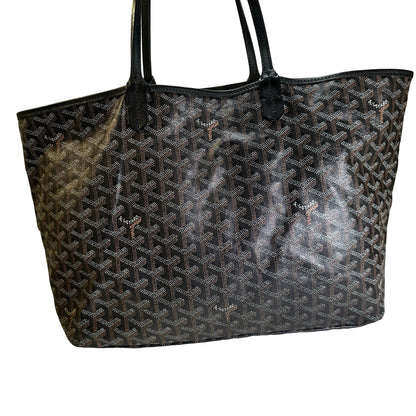 Used GOYARD Goyardine Saint Louis Tote Bag Black GHW