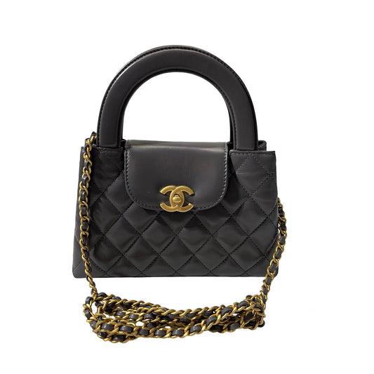 Unused CHANEL KELLY Cross Body Bag Grey GHW