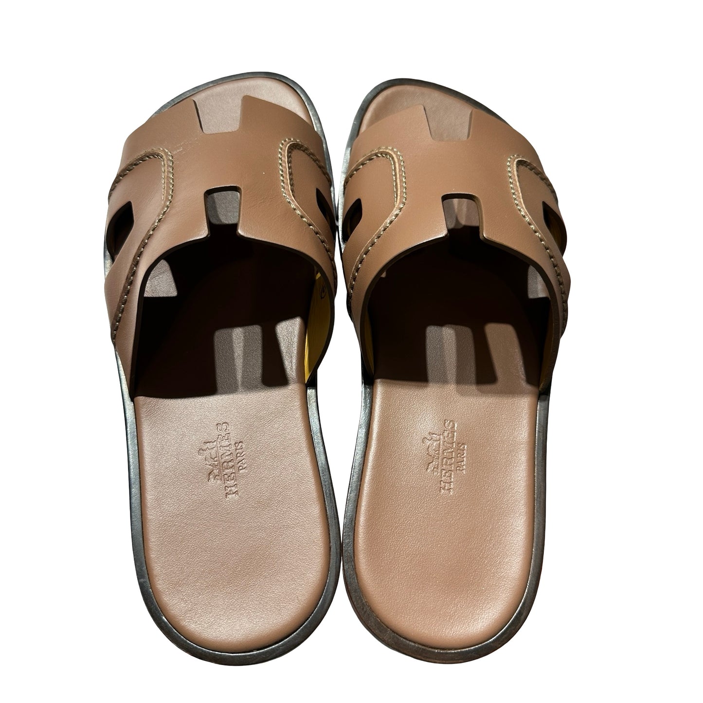 Unused HERMÈS Izmir sandal men’s Shoes Brown