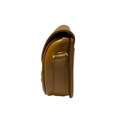 Used CHRISTIAN DIOR Calfskin Leather Bobby Cross Body Bag Brown GHW