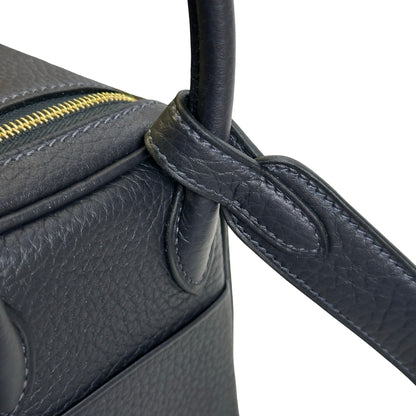 Brand New HERMES Clemence Mini Lindy Handbag Caban GHW