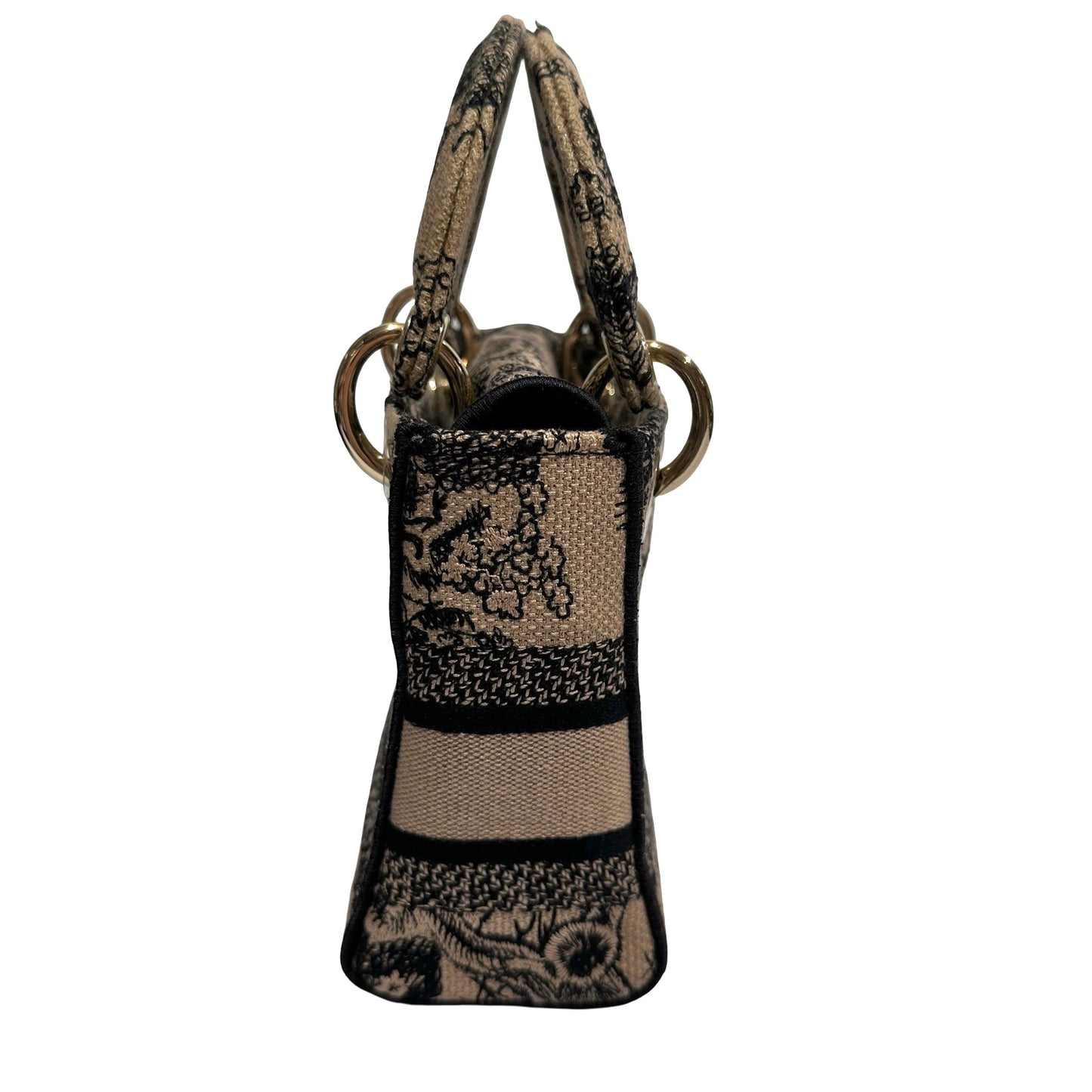 Used Dior Canvas Mini Lady Dior Clutch Multicolour