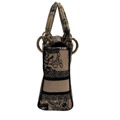 Used Dior Canvas Mini Lady Dior Clutch Multicolour