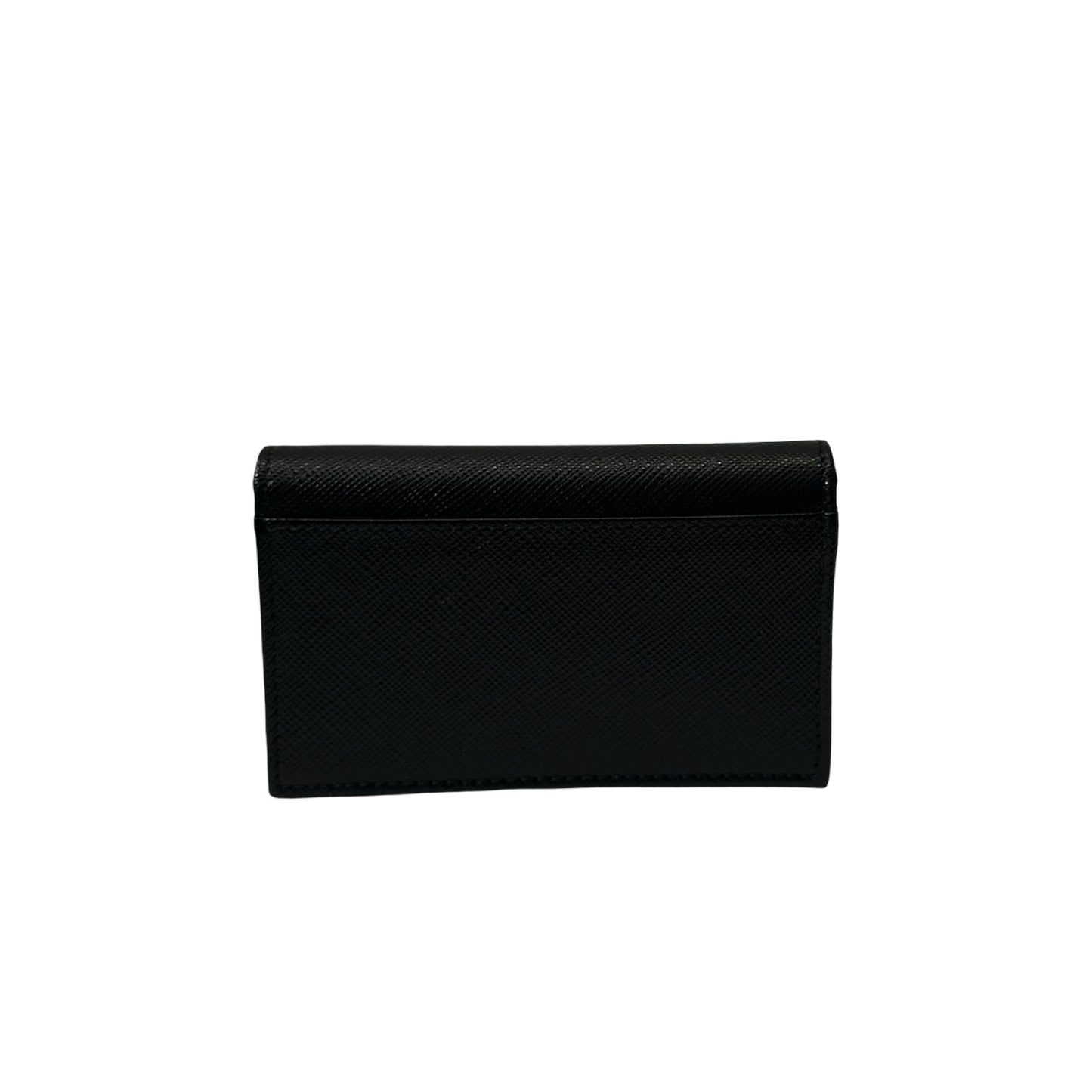 Used PRADA Saffiano leather Wallet GHW Black