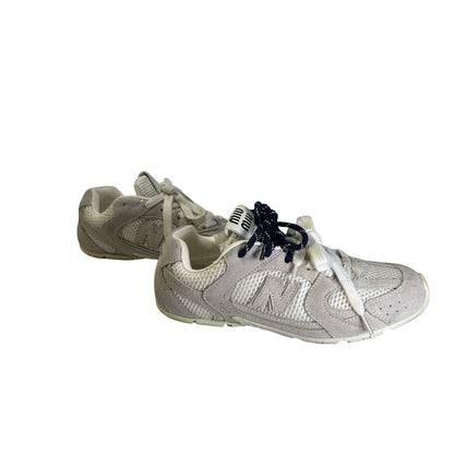 Used MIU MIU Suede Mesh New Balance 530 Sneakers White Grey