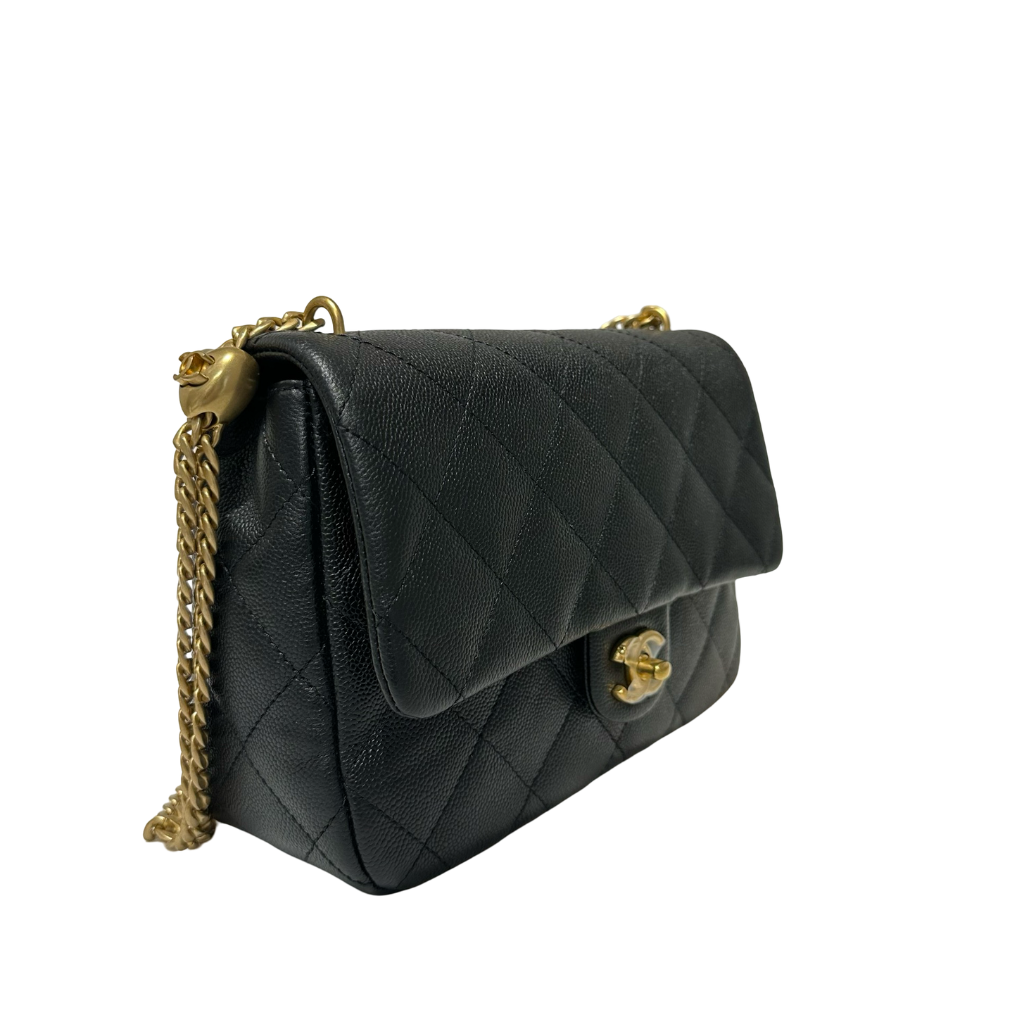 Matelasse Quilted Caviar skin  Chain Shoulder Bag [101129]