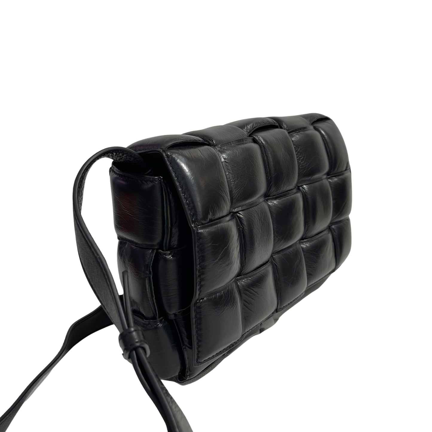 Calf Skin Padded Cassette Cross Body Bag [100621]