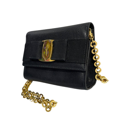 Calf Skin Vara Ribbon Chain Shoulder Bag Chain Shoulder Bag [100849]