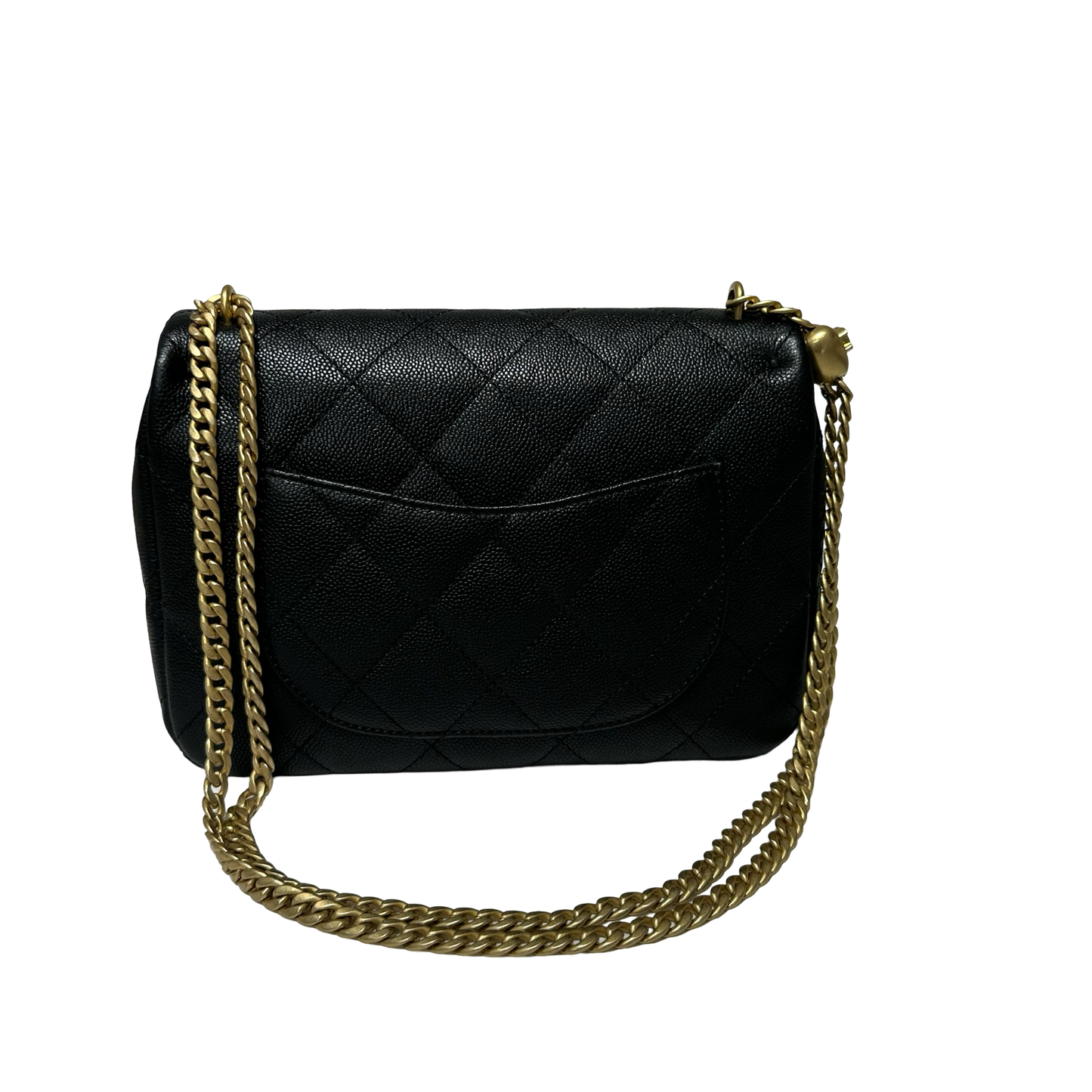 Matelasse Quilted Caviar skin  Chain Shoulder Bag [101129]