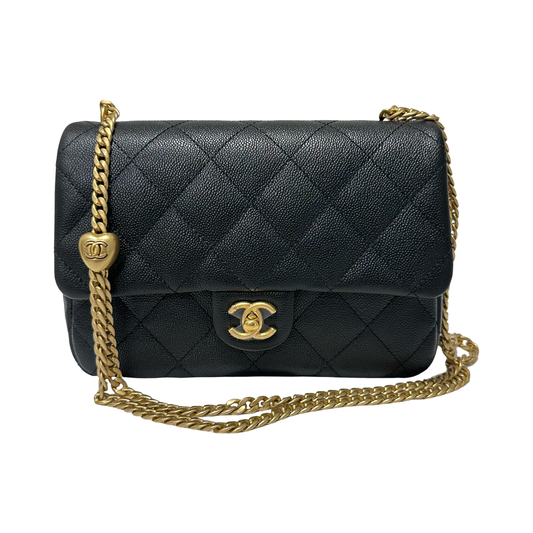 Matelasse Quilted Caviar skin  Chain Shoulder Bag [101129]