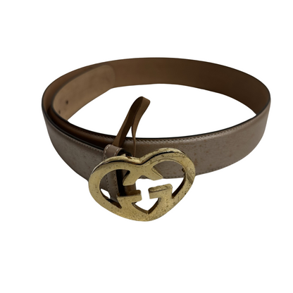 Calf Skin Heart Buckle Belt Belt [100660]