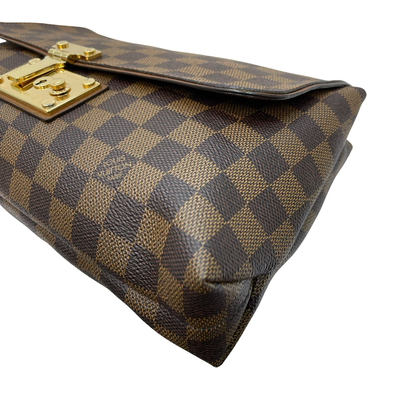 TOILE DAMIER Coated Canvas Pochette Ascot Clutch [100876]