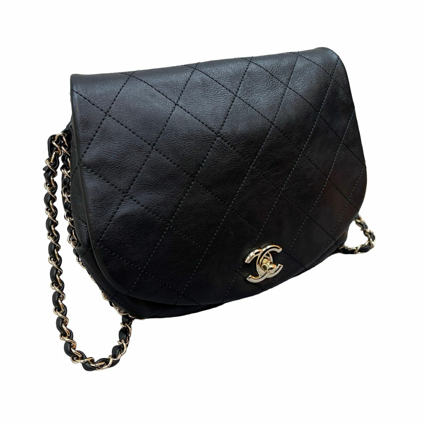 Matelasse Quilted Calfskin  Chain Shoulder Bag [101132]