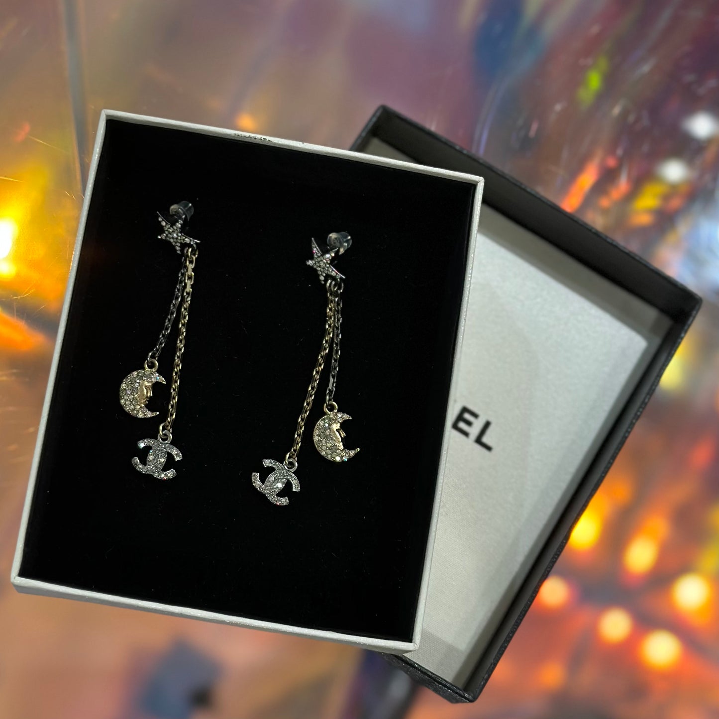 star and moon cc logo earrings Earrings & Earpins [101078]