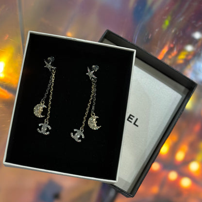 star and moon cc logo earrings Earrings & Earpins [101078]