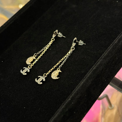 star and moon cc logo earrings Earrings & Earpins [101078]