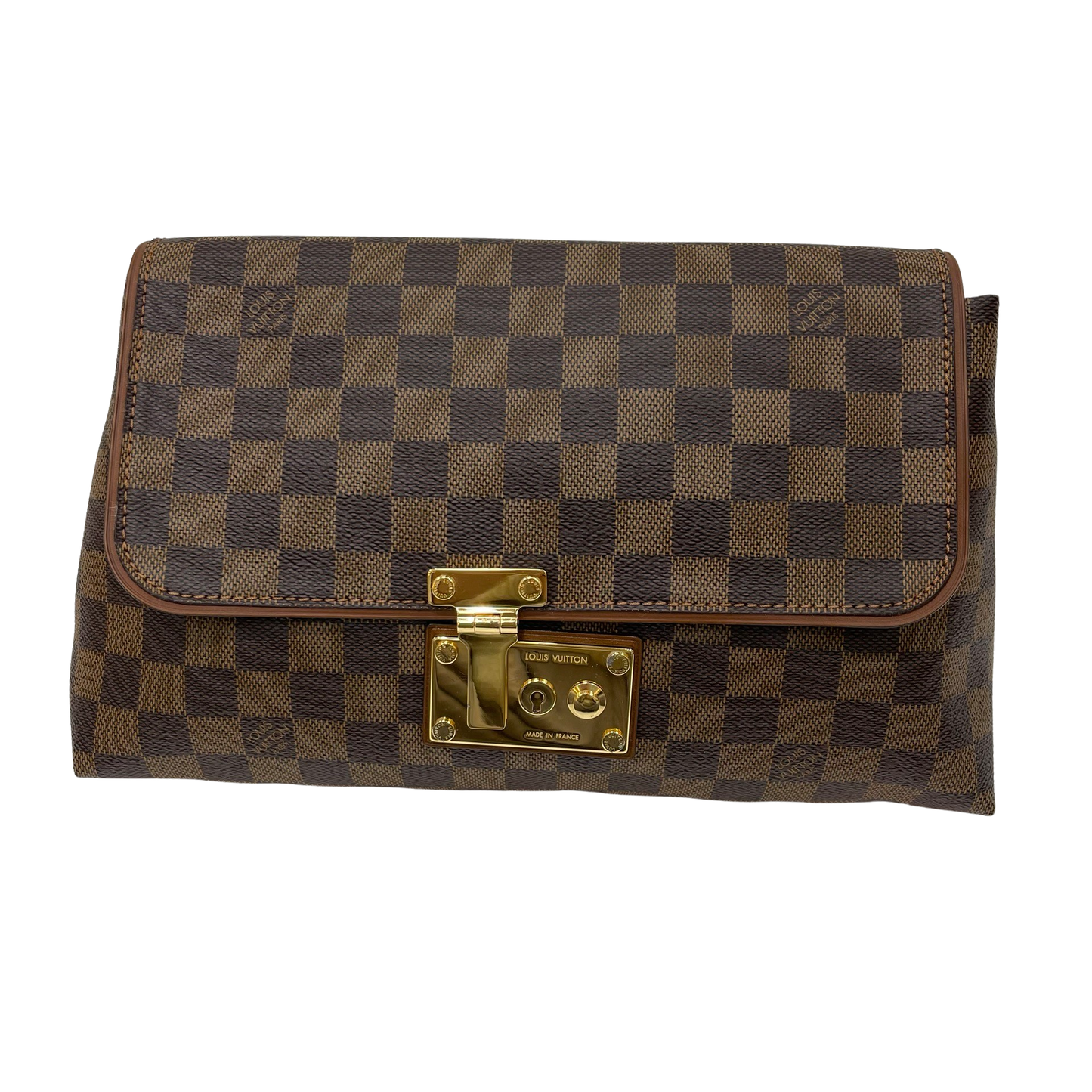 TOILE DAMIER Coated Canvas Pochette Ascot Clutch [100876]