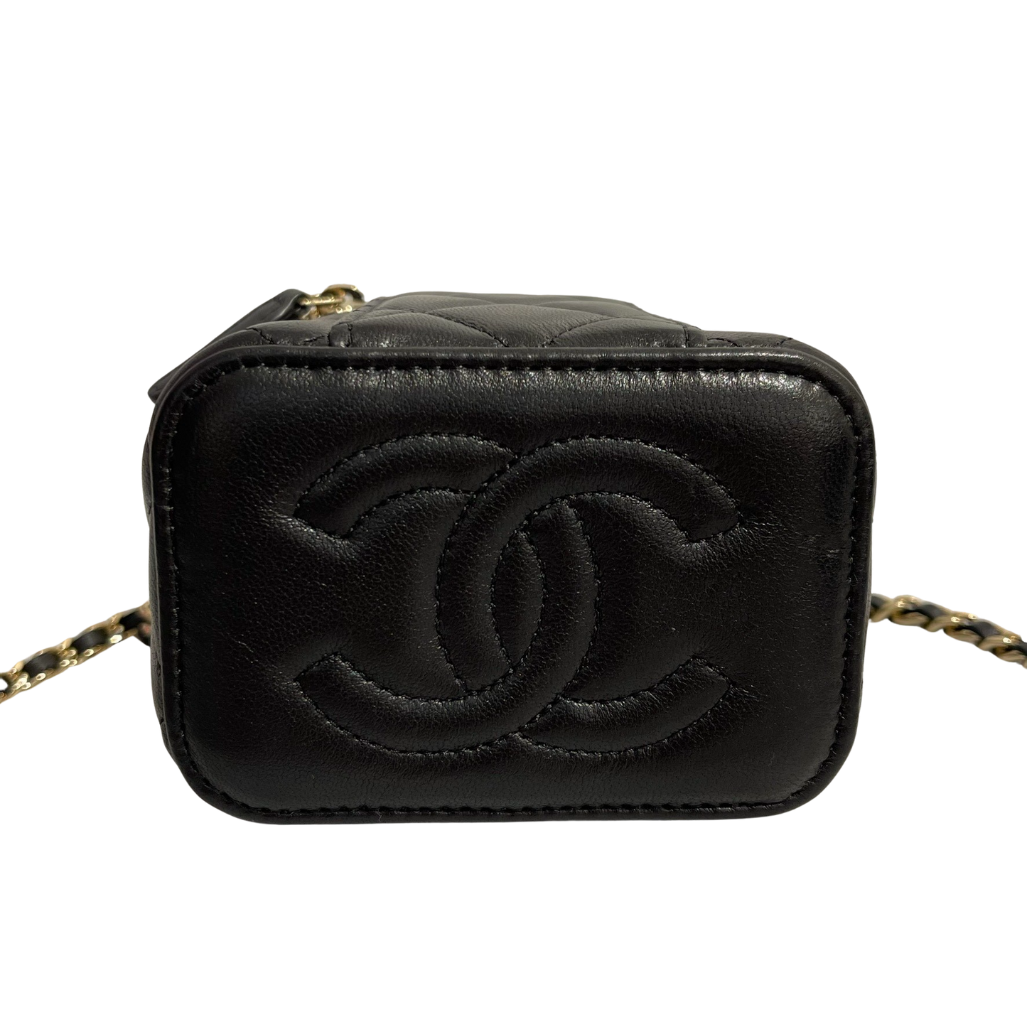 Lambskin Mini vanity case Cross Body Bag [100704]