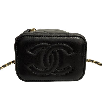 Lambskin Mini vanity case Cross Body Bag [100704]