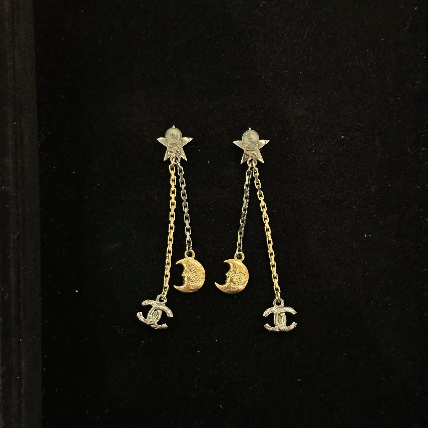 star and moon cc logo earrings Earrings & Earpins [101078]