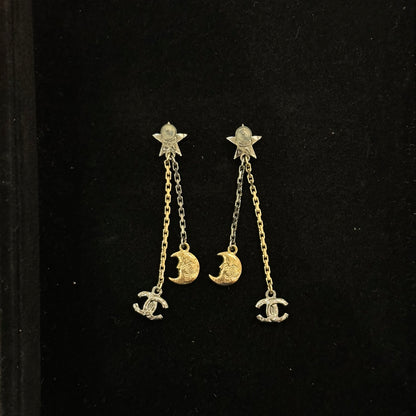 star and moon cc logo earrings Earrings & Earpins [101078]