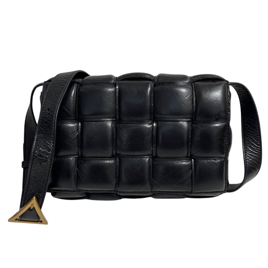 Calf Skin Padded Cassette Cross Body Bag [100621]