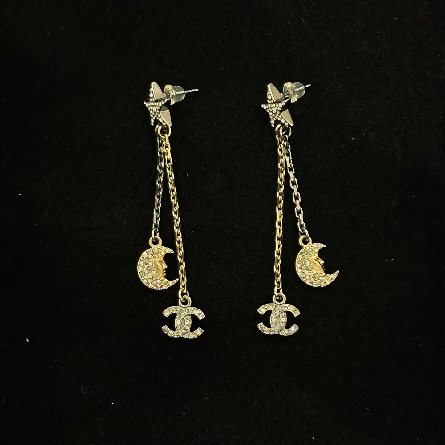 star and moon cc logo earrings Earrings & Earpins [101078]