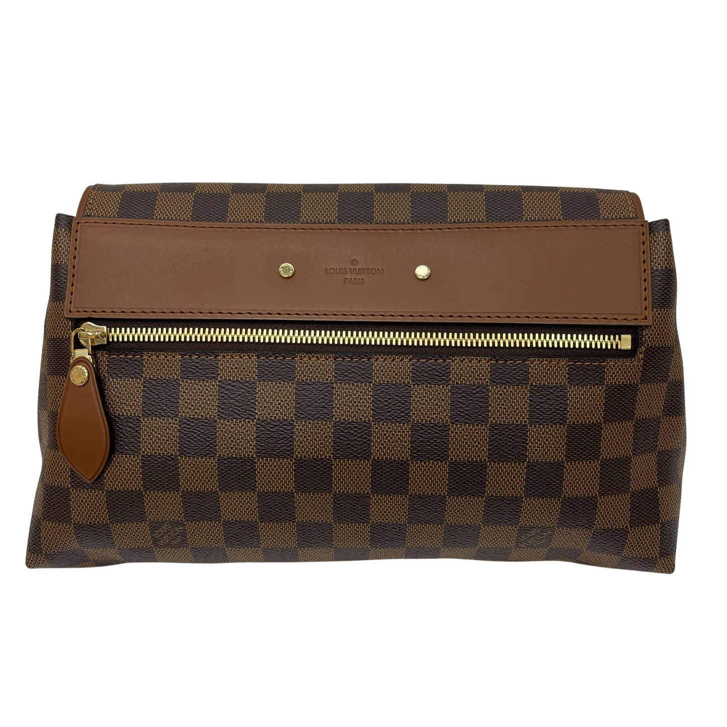 TOILE DAMIER Coated Canvas Pochette Ascot Clutch [100876]