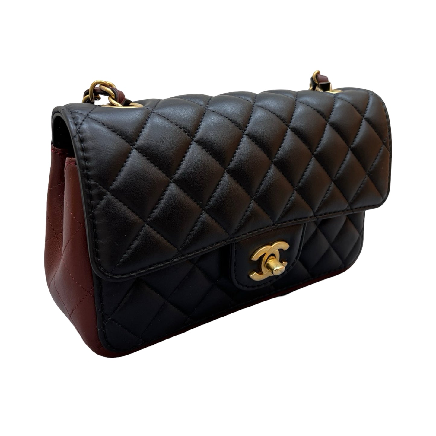 Matelasse Quilted Calf Skin  Chain Shoulder Bag [101146]