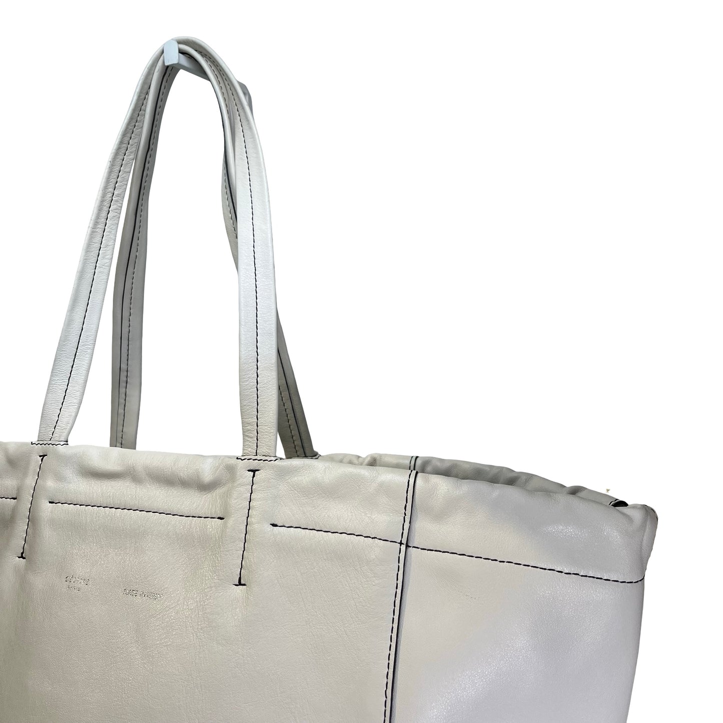 Used CELINE Leather Phantom Tote Bag White