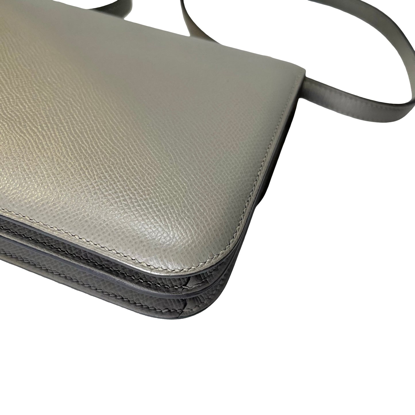 HERMES Epsom Mini Constance Shoulder Bag Grey GHW