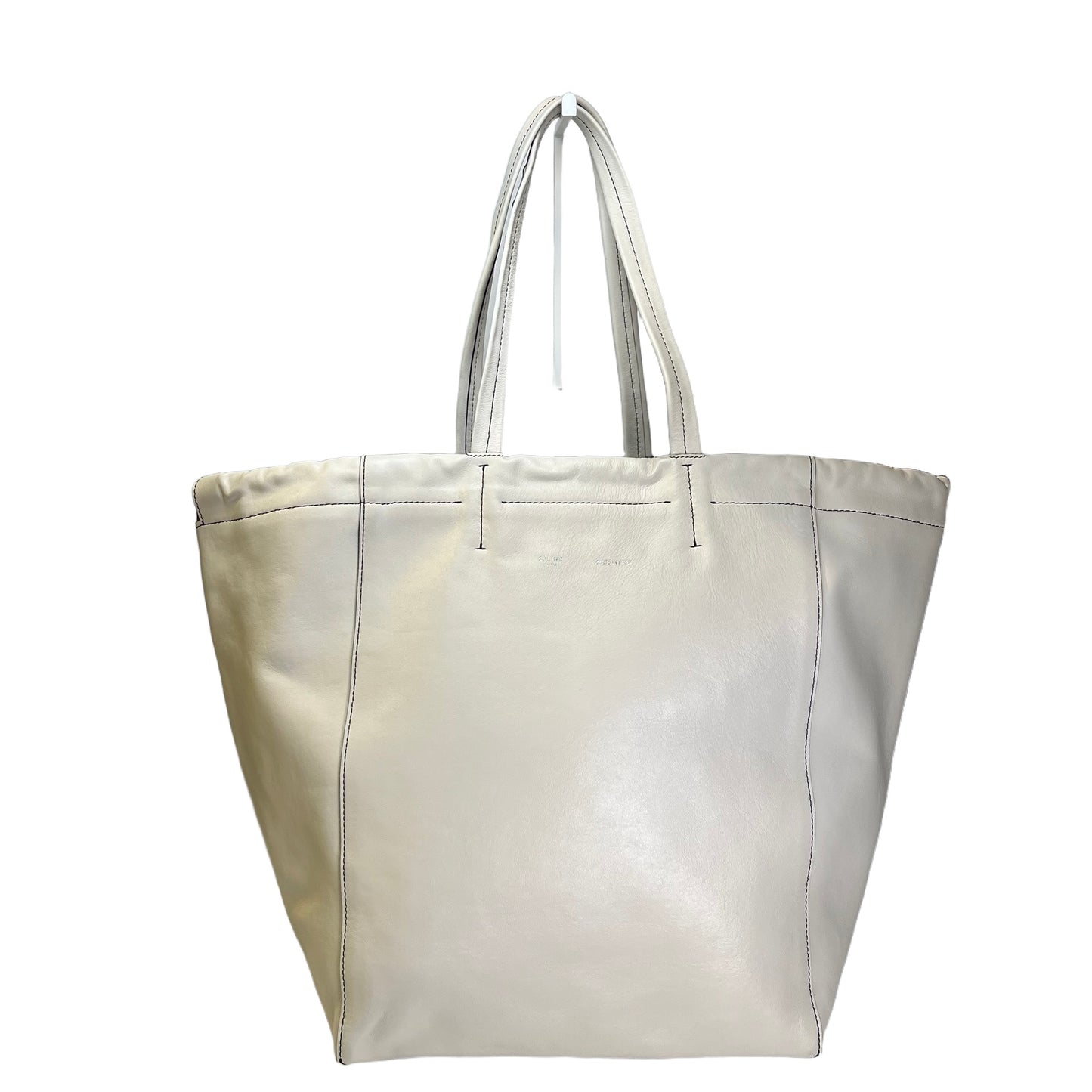 Used CELINE Leather Phantom Tote Bag White