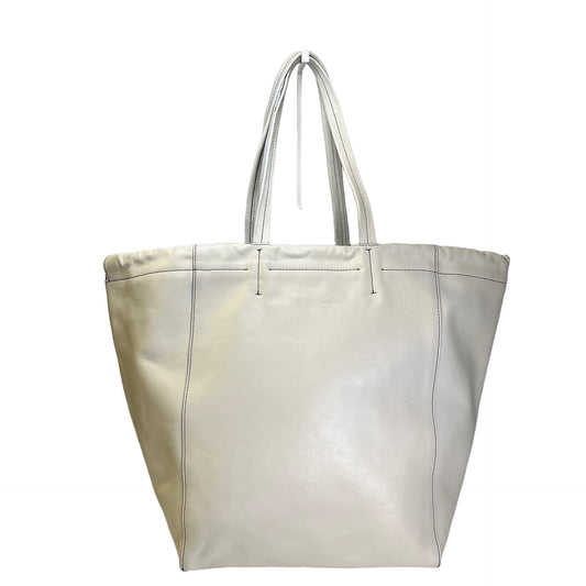 Used CELINE Leather Phantom Tote Bag White