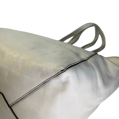 Used CELINE Leather Phantom Tote Bag White