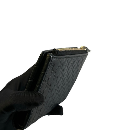 Used GUCCI Microguccissima Leather Microguccissima Compact Wallet Wallet Black GHW