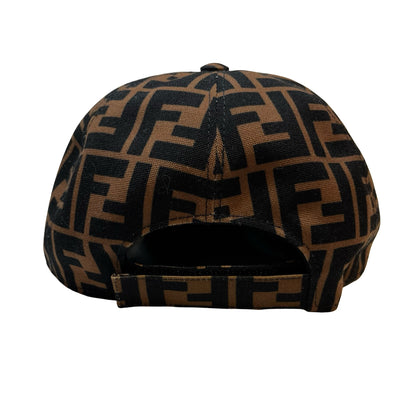 Used FENDI Polyester Hats Kids Cap Brown Black