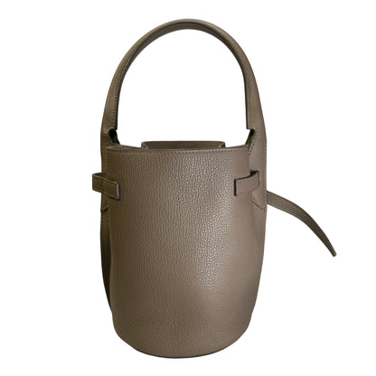 Used CELINE Grained Calfskin Big Bag Bucket Bucket Bag Taupe