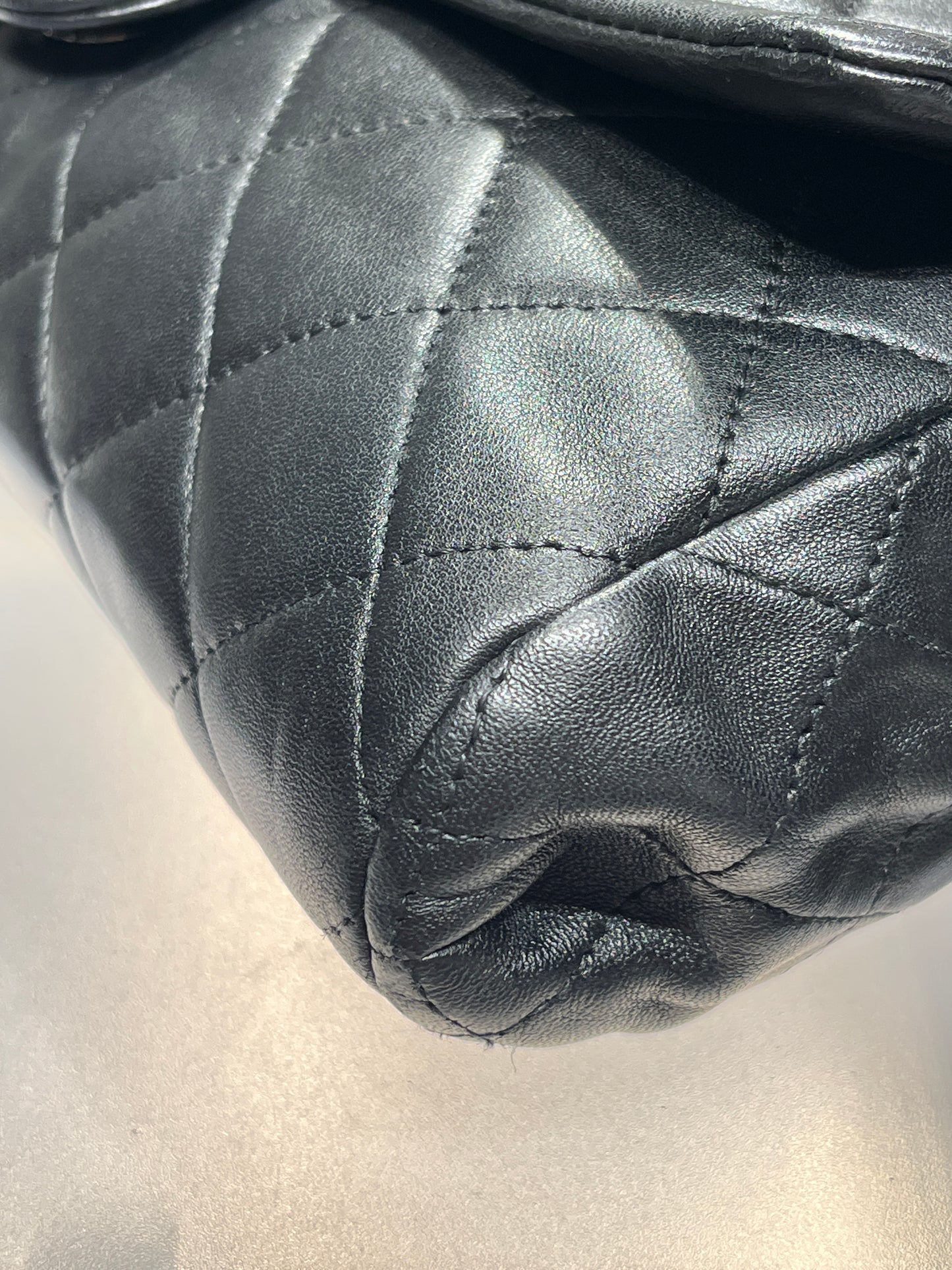 Chanel Lambskin Classic Flap Shoulder Bag Black with Silver Hardware [3001708]
