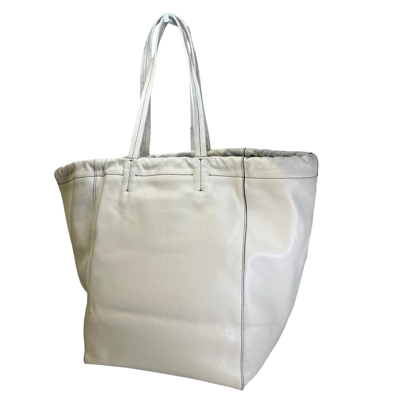 Used CELINE Leather Phantom Tote Bag White