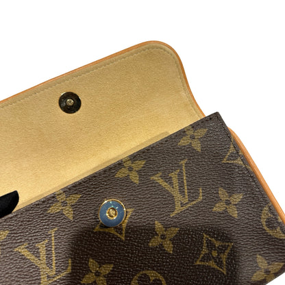 Used LOUIS VUITTON Monogram Canvas Pochette Florentine Belt bag Brown
