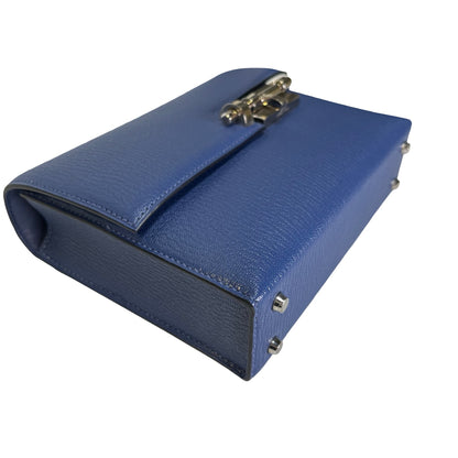 Used HERMES Epsom Verrou Crossbody Bag Blue Phw