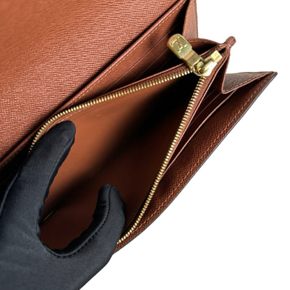 LOUIS VUITTON Monogram Canvas Sarah Wallet Long wallet Brown