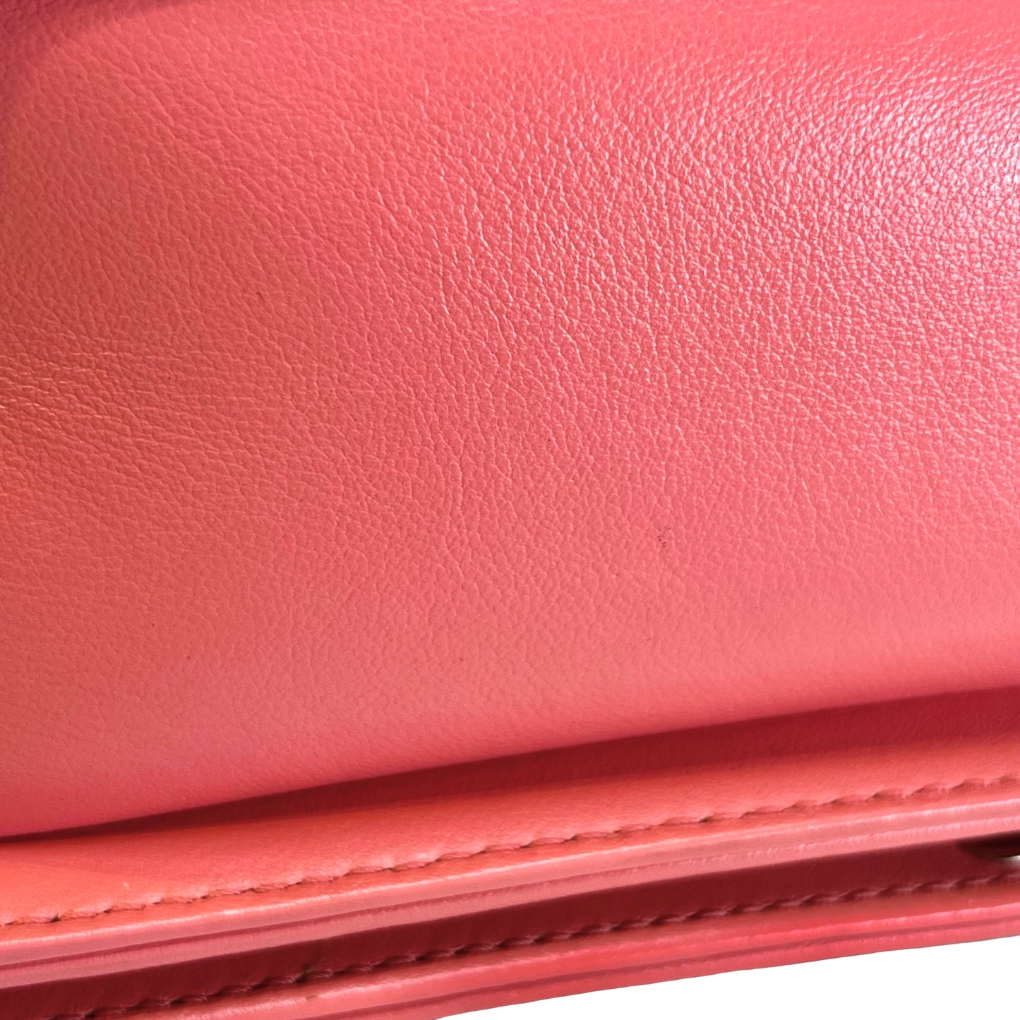 CHANEL Lambskin Boy Shoulder Bag Pink PHW