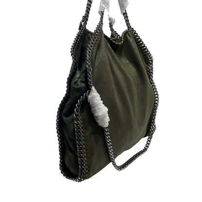 Used STELLA MCCARTNEY Solid Shaggy Deer Falabella Tote Bag Green Olive