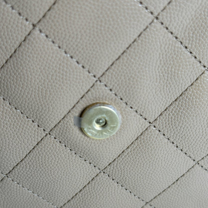 CHANEL Quilted Caviar Quilted Bucket Bag Bucket Bag Beige Gold