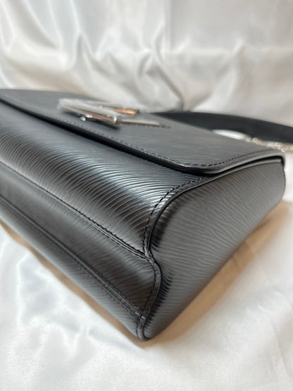 Used LOUIS VUITTON Canvas Twist Shoulder Bag Black PHW