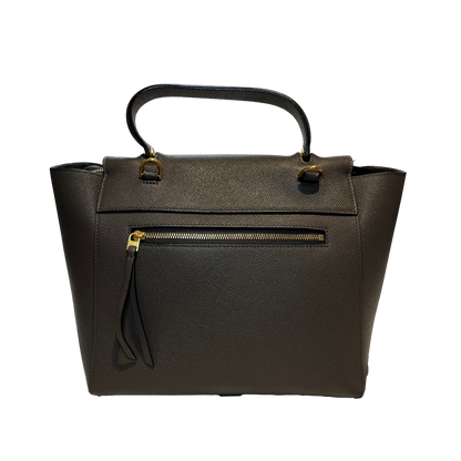 Unused CÉLINE Calfskin Leather Belt Belt Bag Grey GHW