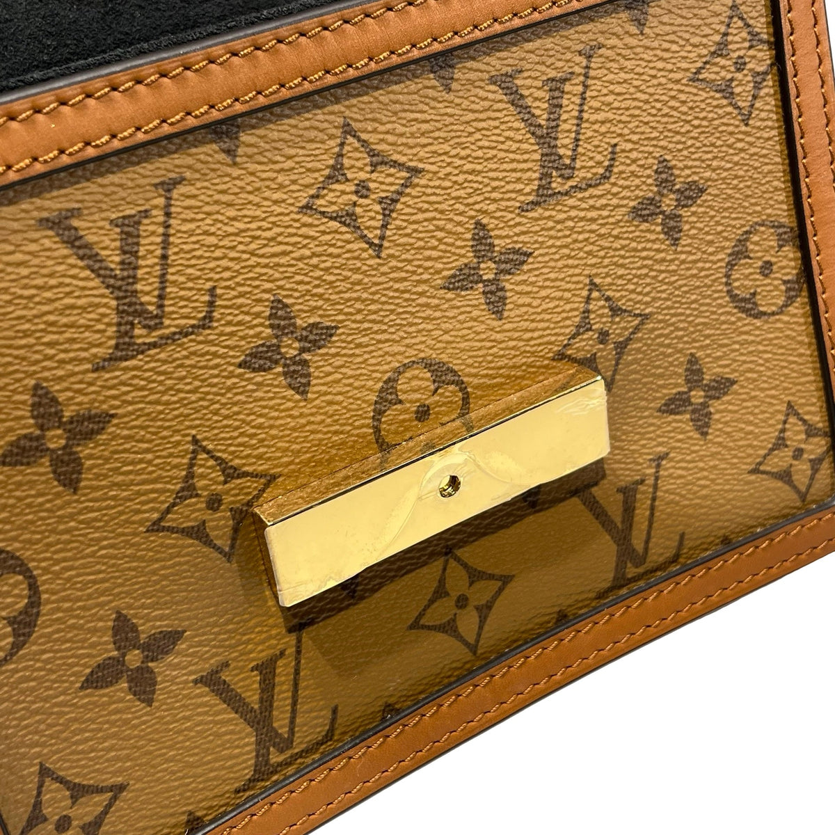 Used LOUIS VUITTON DAU[HINE MINI Cross Body Bag Brown GHW