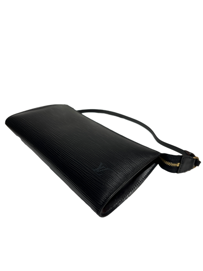 Used Louis Vuitton Epi Leather Pochette Shoulder Bag Black GHW
